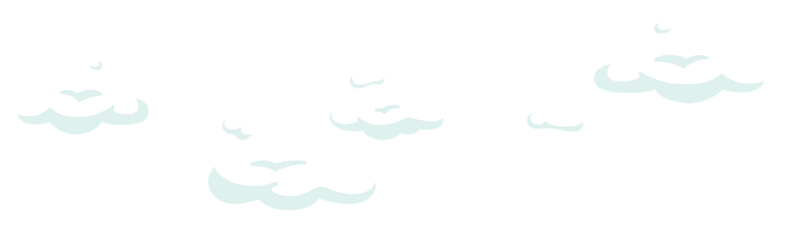 Blue Ballonia cartoon clouds