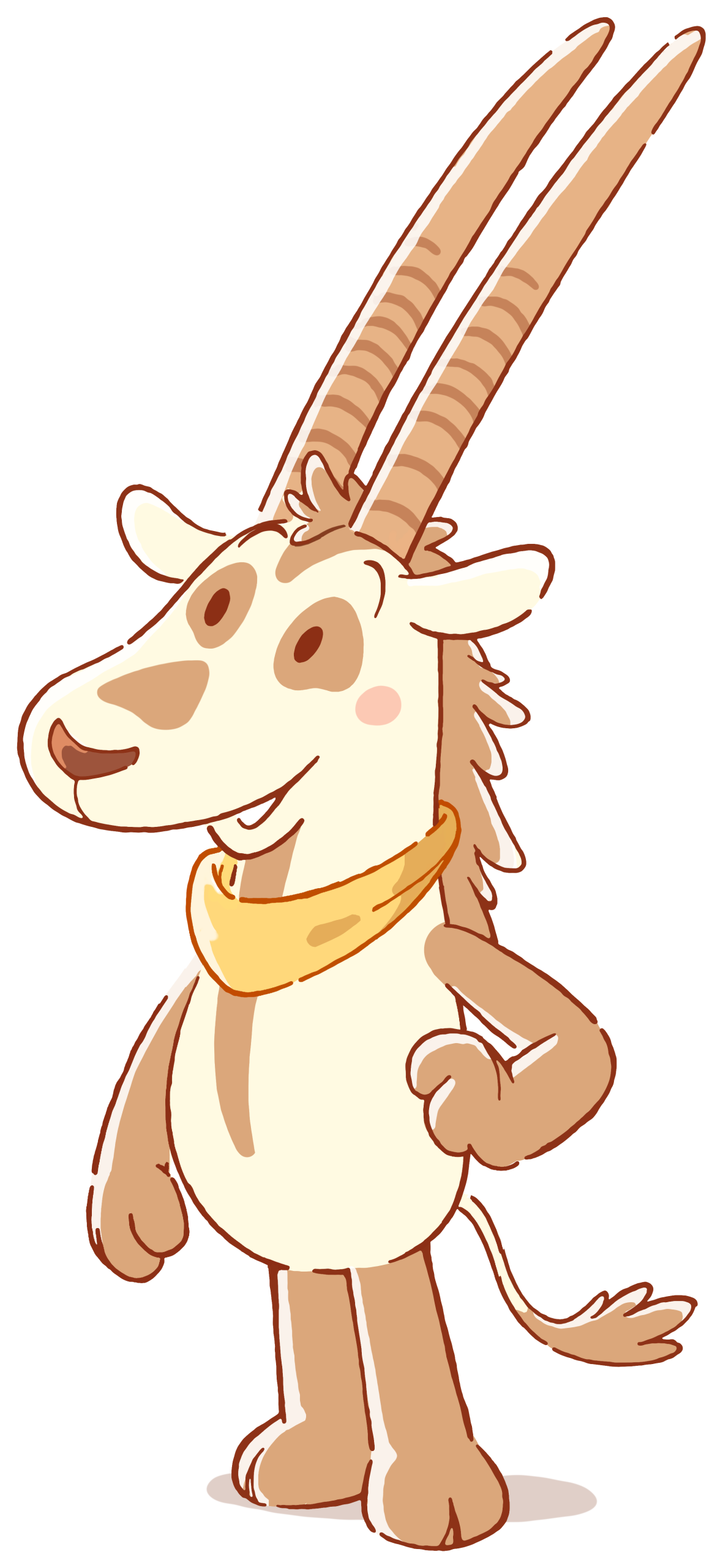Oli the Oryx character illustration