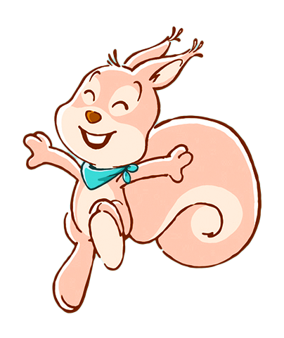Squirrel character illustration