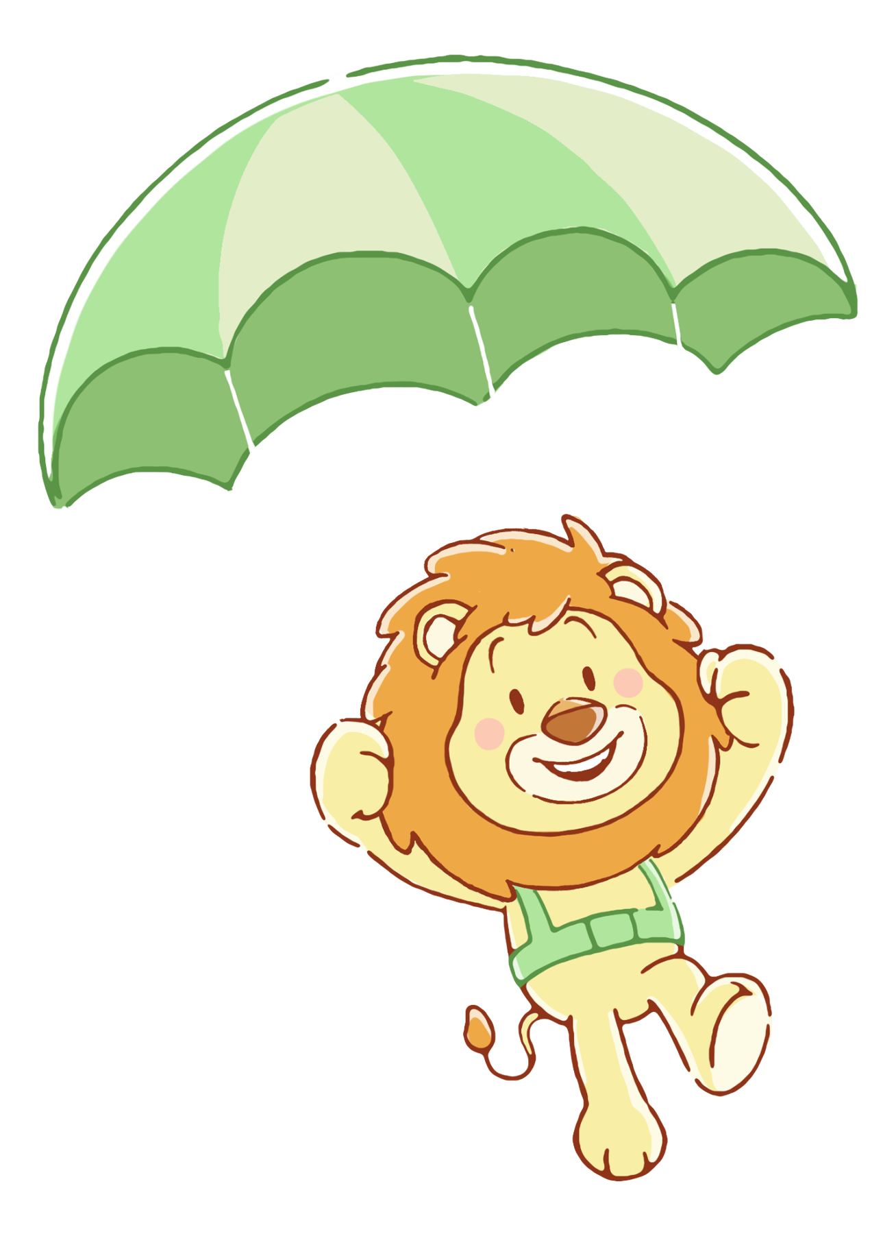Flying Leo character illustration