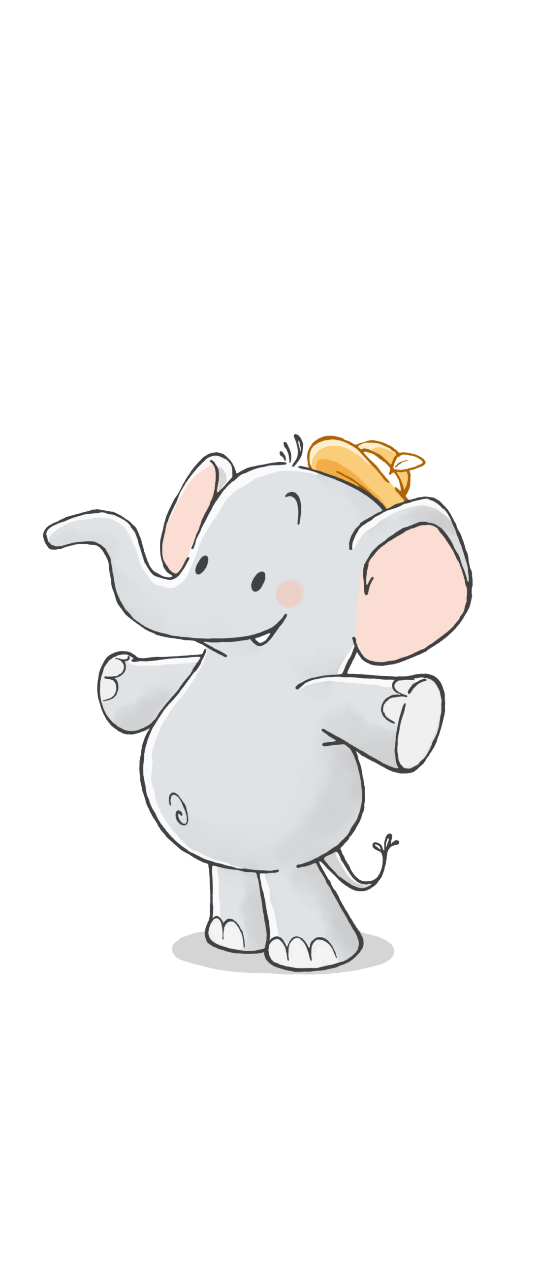 BlueBalloonia elephant character artwork