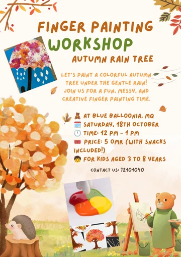 Autumn Rain Tree Finger Painting · 2024–2025