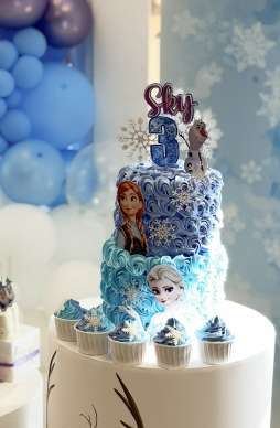 Winter-character cake