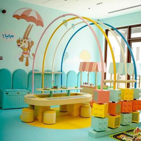 Rainbow arches and play blocks