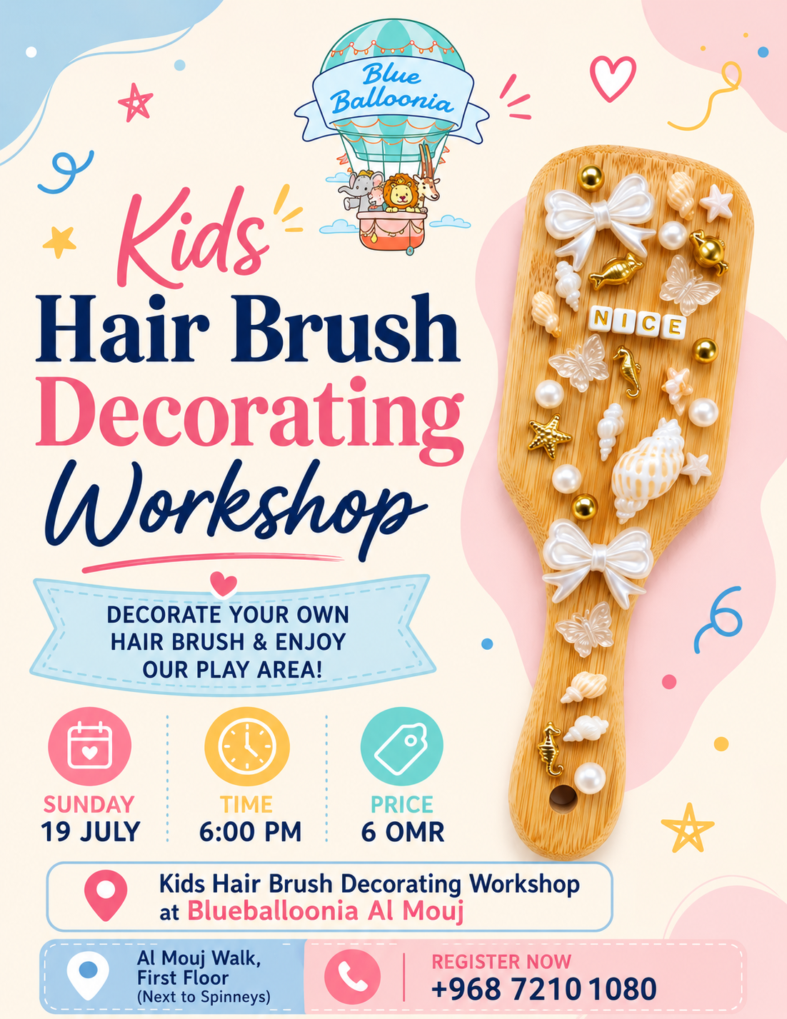Kids Hair Brush Decorating Workshop